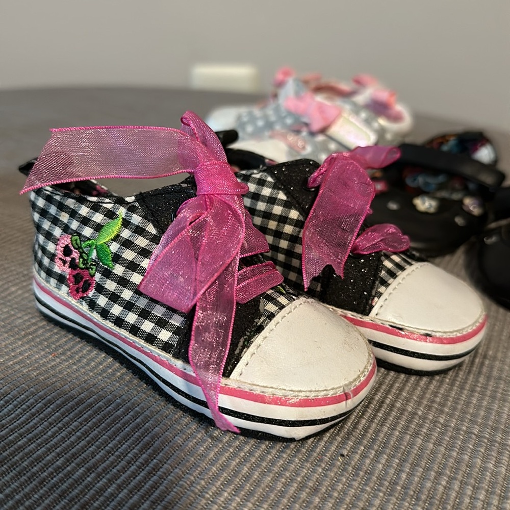 💚5 Bundle 4 baby girl shoes size 0-12 months - Picture 6 of 7